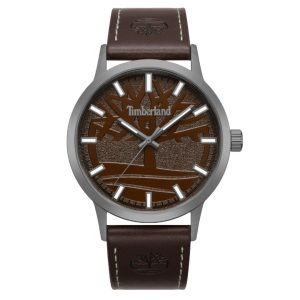 Timberland Men's Brown Leather Strap Watch