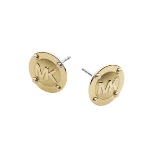 Michael Kors Women's Gold-Tone Logo Earrings