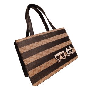 Karl Lagerfeld Medium Size Satchel Bag Black & Brown