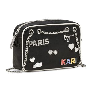 Karl Lagerfeld Mini Leather Handbag Black