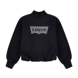 Levi's Girls' Mockneck Bubble Long Sleeve Top