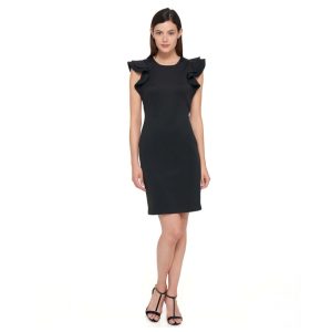 Tommy Hilfiger Women's Ruffle-Sleeve Sheath Dress
