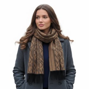 Michael Kors Women's Reversible Scarf with Monogram Logo