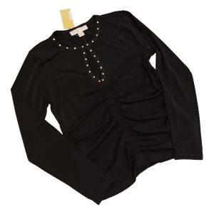 Michael Kors Women's Studded Long-Sleeve Top