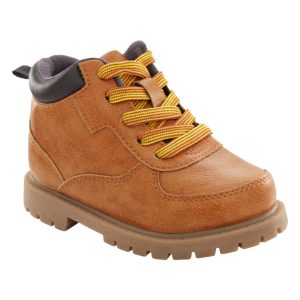 Carter's Kids' Light Brown High-Top Faux Leather Boots