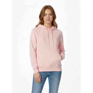 DKNY Women's Pink Soft Fleece Hoodie