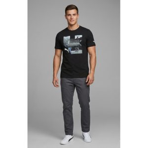 PUMA Men's Black Short Sleeve Graphic T-Shirt
